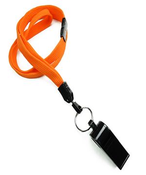 3/8 inch Orange whistle lanyard attached safety breakaway-blank-LNB32WBORG