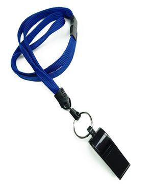 3/8 inch Royal blue whistle lanyard attached safety breakaway-blank-LNB32WBRBL