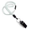 3/8 inch White whistle lanyard attached safety breakaway-blank-LNB32WBWHT