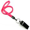 3/8 inch Hot pink whistle lanyard with key ring and whistle-blank-LNB32WNHPK