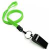 3/8 inch Lime green whistle lanyard with key ring and whistle-blank-LNB32WNLMG