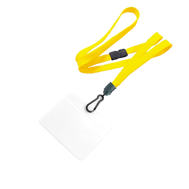 3/8 inch Dandelion id breakaway lanyard with 3 1/2 x 2 1/4 horizontal badge holders-blank-LNB333BDDL