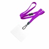 3/8 inch Purple id breakaway lanyard with 3 1/2 x 2 1/4 horizontal badge holders-blank-LNB333BPRP