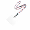 3/8 inch Patriotic pattern id breakaway lanyard with 3 1/2 x 2 1/4 horizontal badge holders-blank-LNB333BRBW