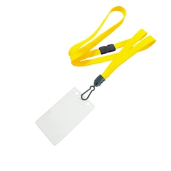 3/8 inch Dandelion id breakaway lanyard with 2 1/4 x 3 1/2 vertical badge holders-blank