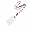 3/8 inch Patriotic pattern id breakaway lanyard with 2 1/4 x 3 1/2 vertical badge holders-blank-LNB334BRBW