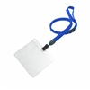 3/8 inch Royalblue breakaway lanyards with clear horizontal 4 x 3 badge holder-blank-LNB3H1B-RBL