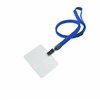 3/8 inch Royalblue breakaway lanyard attached rotating plastic hook with a transparent horizontal 3 1/2 x 2 1/4 badge holder-blank-LNB3H2B-RBL
