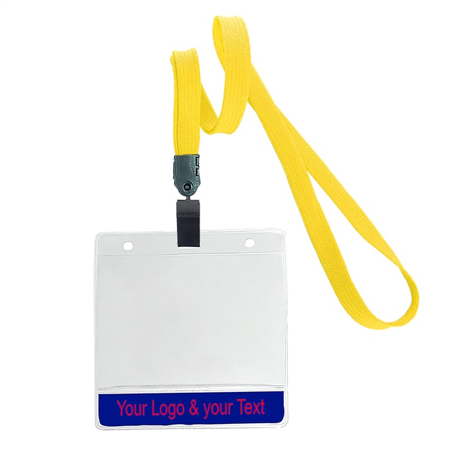 3/8 inch Custom dandelion title bar horizontal ID holder lanyardwith rotating plastic clip attached clear horizontal 3 1/2 x 2 1/4 custom title bar badge holder-blank-LNB3H4NDDL