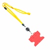 3/8 inch Dandelion  breakaway lanyards attached split ring with a retractable id reel and horizontal title bar double-sided ID card holder-blank-LNB3RFBDDL