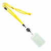 3/8 inch Dandelion  breakaway lanyard attached key ring with ID badge reel and and vertical 2 ID card holder-blank-LNB3RGBDDL