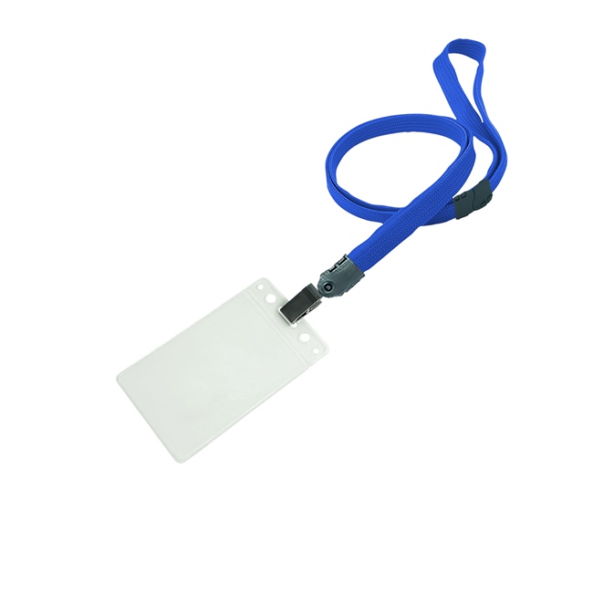 3/8 inch Royalblue breakaway lanyard with 2 1/4 x 3 1/2 vertical badge holders-blank-LNB3V2BRBL