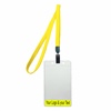 3/8 inch Title bar vertical ID holder  dandelion lanyardwith rotating plastic clip attached clear vertical  2 1/4 x 3 1/2 custom title bar badge holder-blank-LNB3V4NDDL