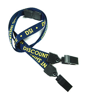 LNP04D2B Customized Double Clip Lanyard