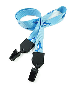 LNP06D2N Personalized Double Clip Lanyard