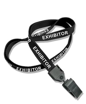 lanyard pre printed Exhibitor title