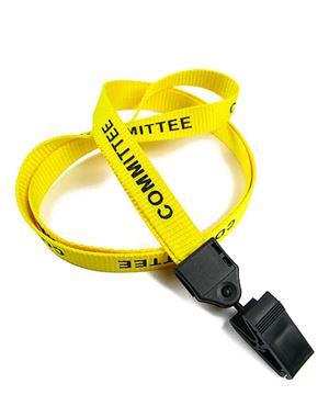 The single color Committee lanyards with id badge clips.
