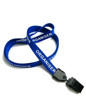 The single color Organiser lanyard with a swivel clip.
