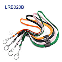 3/8 inch Breakaway lanyards attached swivel hook with key ring-blank-LRB320B