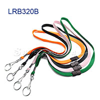 3/8 inch Breakaway lanyards attached swivel hook with key ring-blank-LRB320B