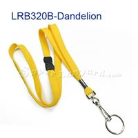 3/8 inch Dandelion work lanyard attached breakaway and swivel hook with key ring-blank-LRB320BDDL