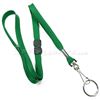 3/8 inch Green work lanyard attached breakaway and swivel hook with key ring-blank-LRB320BGRN