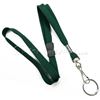 3/8 inch Hunter green work lanyard attached breakaway and swivel hook with key ring-blank-LRB320BHGN
