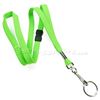 3/8 inch Lime green work lanyard attached breakaway and swivel hook with key ring-blank-LRB320BLMG