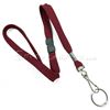 3/8 inch Maroon work lanyard attached breakaway and swivel hook with key ring-blank-LRB320BMRN