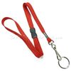 3/8 inch Red work lanyard attached breakaway and swivel hook with key ring-blank-LRB320BRED