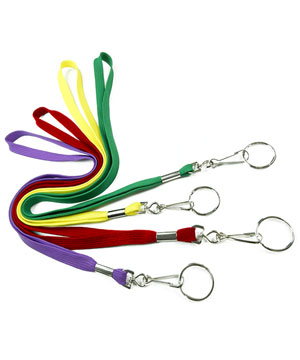 3/8 inch Work lanyard attached swivel hook with key ring-blank-LRB320N