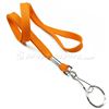 3/8 inch Carrot orange neck lanyards with swivel hook and split ring-blank-LRB320NCOG