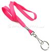 3/8 inch Hot pink neck lanyards with swivel hook and split ring-blank-LRB320NHPK
