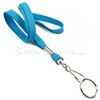 3/8 inch Light blue neck lanyards with swivel hook and split ring-blank-LRB320NLBL
