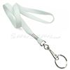 3/8 inch White neck lanyards with swivel hook and split ring-blank-LRB320NWHT