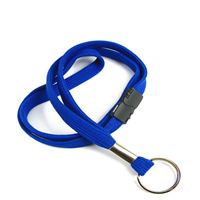 3/8 inch Royal blue breakaway lanyard with key ring-blank-LRB321BRBL