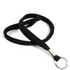 3/8 inch Black key ring lanyard with a split ring-blank-LRB321NBLK