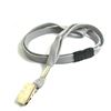 3/8 inch Gray breakaway lanyards with metal clip-blank-LRB322BGRY