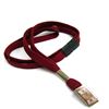 3/8 inch Maroon breakaway lanyards with metal clip-blank-LRB322BMRN