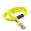 3/8 inch Yellow breakaway lanyards with metal clip-blank-LRB322BYLW