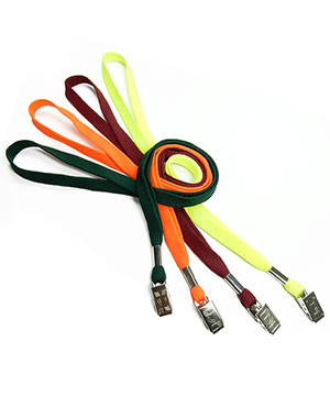 3/8 inch ID lanyard with a metal clip--LRB322N