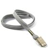 3/8 inch Gray clip lanyard-blank-LRB322NGRY