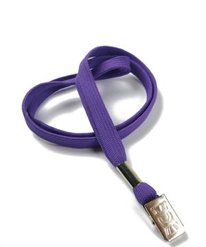 3/8 inch Purple clip lanyard-blank-LRB322NPRP