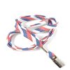 3/8 inch Patriotic pattern clip lanyard-blank-LRB322NRBW