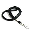 3/8 inch Black breakaway lanyard with swivel j hook-blank-LRB323BBLK