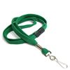 3/8 inch Green breakaway lanyard with swivel j hook-blank-LRB323BGRN