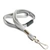 3/8 inch Gray breakaway lanyard with swivel j hook-blank-LRB323BGRY