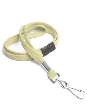 3/8 inch Light gold breakaway lanyard with swivel j hook-blank-LRB323BLGD