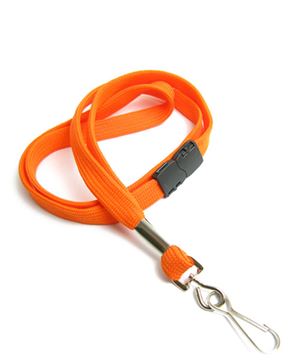 3/8 inch Orange breakaway lanyard with swivel j hook-blank-LRB323BORG