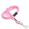 3/8 inch Pink breakaway lanyard with swivel j hook-blank-LRB323BPNK